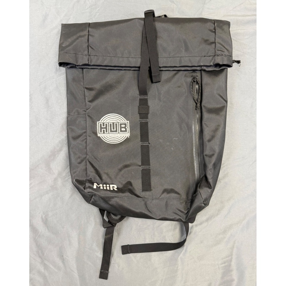 MiiR Rolltop Backpack Black HUB Hopworks Urban Brewery Commuter Bag